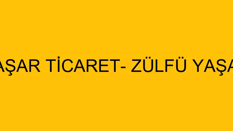 YAŞAR TİCARET- ZÜLFÜ YAŞAR