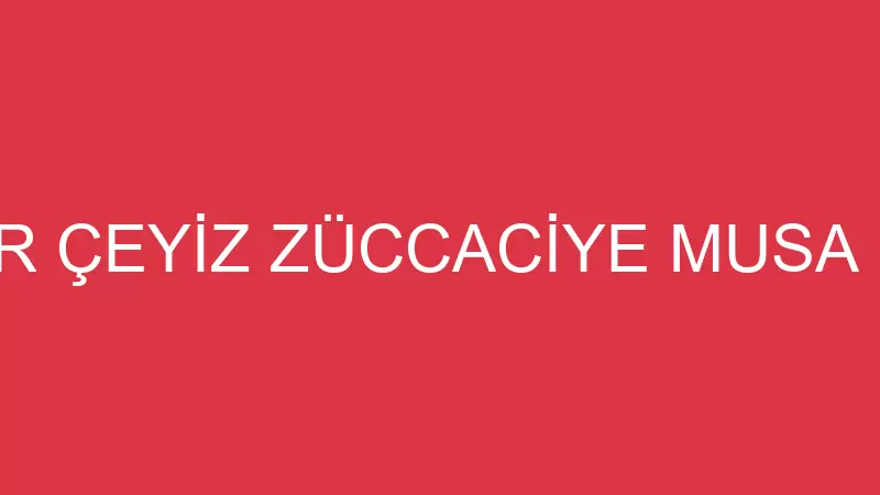YAŞAR ÇEYİZ ZÜCCACİYE MUSA KOCA