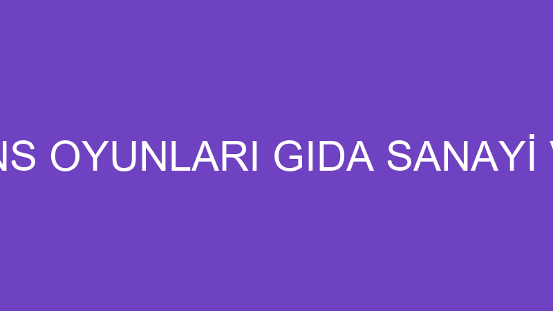YÜZDE YÜZ ŞANS OYUNLARI GIDA SANAYİ VE TİCARET LİM
