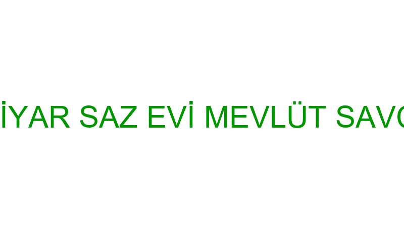 DİYAR SAZ EVİ MEVLÜT SAVCI