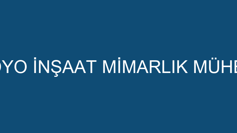 EG STÜDYO İNŞAAT MİMARLIK MÜHENDİSLİK
