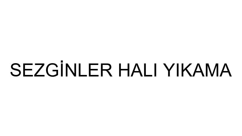 SEZGİNLER HALI YIKAMA