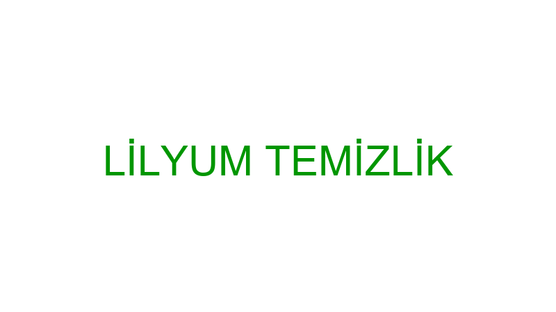 LİLYUM TEMİZLİK