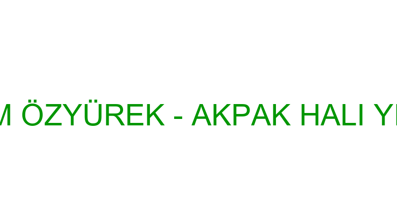 ÖZLEM ÖZYÜREK - AKPAK HALI YIKAMA