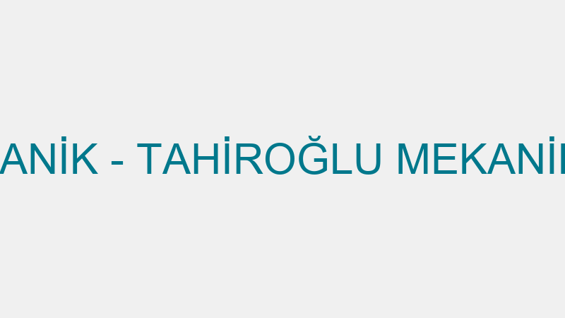 Tahi̇roğlu Mekani̇k - Tahi̇roğlu Mekani̇k Doğalgaz İnş logosu