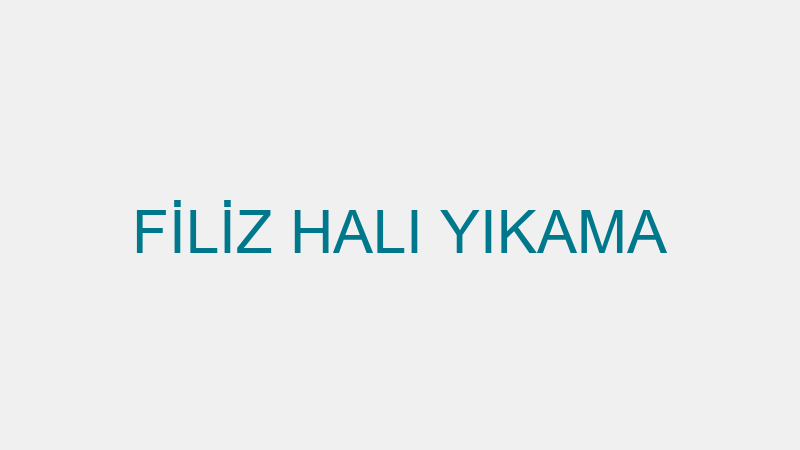 FİLİZ HALI YIKAMA