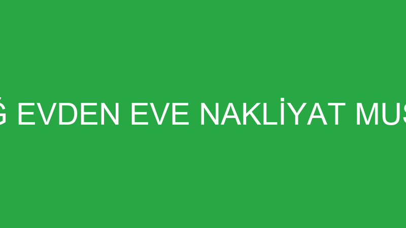 ULUDAĞ EVDEN EVE NAKLİYAT MUSA ÇİTO