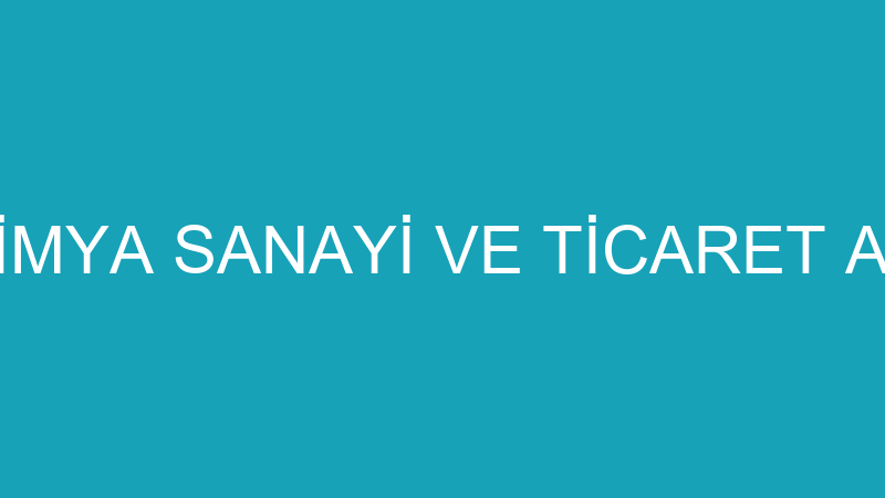 BOYAŞ BOYA KİMYA SANAYİ VE TİCARET ANONİM ŞİRKETİ