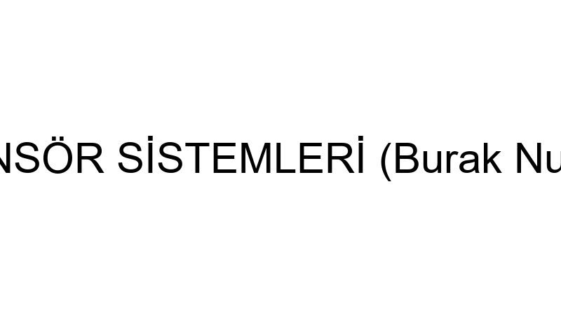 VAV ASANSÖR SİSTEMLERİ (Burak Nuri Şahbaz)