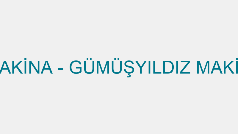 GÜMÜŞYILDIZ MAKİNA - GÜMÜŞYILDIZ MAKİNA FERFORJE S
