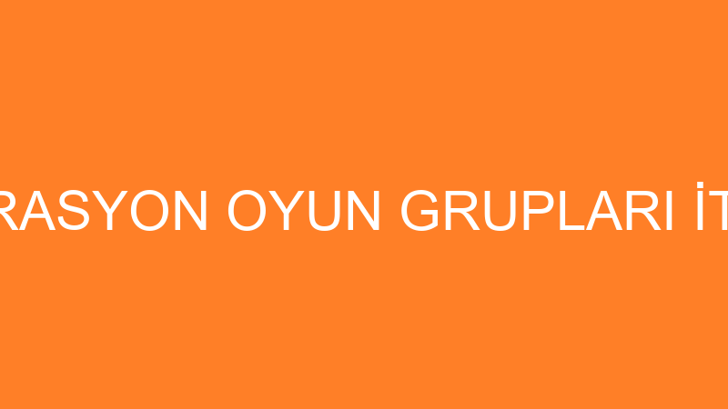 İDA PARK DEKORASYON OYUN GRUPLARI İTHALAT İHRACAT