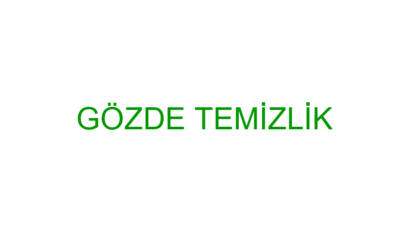 GÖZDE TEMİZLİK