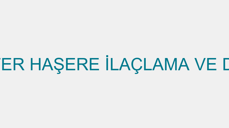 SOLUTION CENTER HAŞERE İLAÇLAMA VE DEZENFEKSİYON