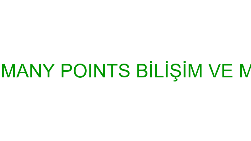 MANY POINTS - MANY POINTS BİLİŞİM VE MARKA DANIŞMA