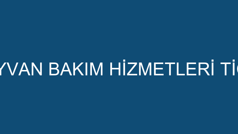 İVME EVCİL HAYVAN BAKIM HİZMETLERİ TİCARET ANONİM