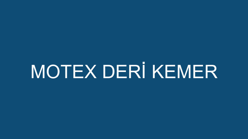 MOTEX DERİ KEMER