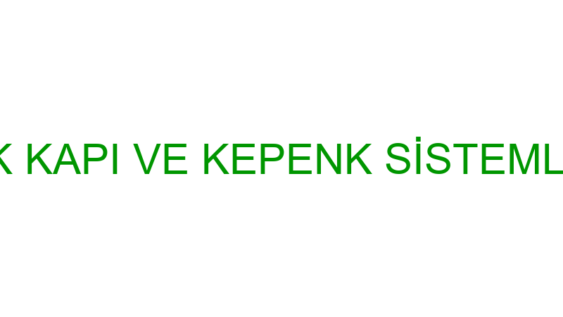 ZDS OTOMOTİK KAPI VE KEPENK SİSTEMLERİ (Rıdvan Kar