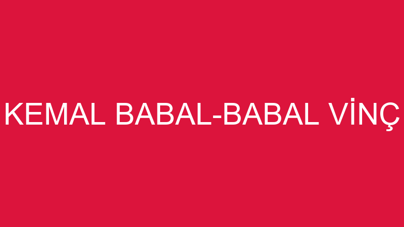 KEMAL BABAL-BABAL VİNÇ
