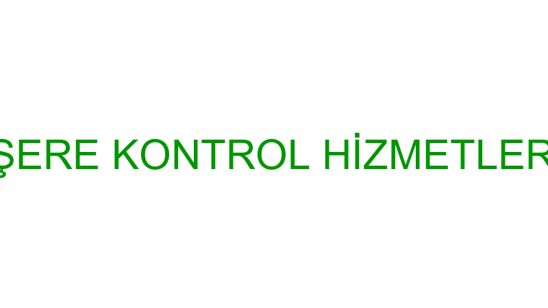 TERNET HAŞERE KONTROL HİZMETLERİ ÜLKÜ BAKİ