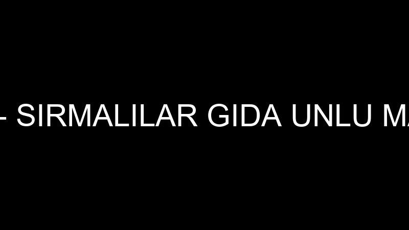 Sırmalı Fırın - Sırmalılar Gıda Unlu Mamüller İnşa logosu