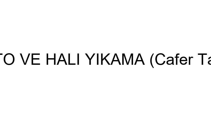 KANDEMİR OTO VE HALI YIKAMA (Cafer Tayyar Kandemir