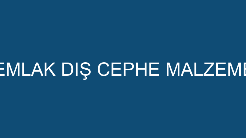 İLKSUR İNŞAAT EMLAK DIŞ CEPHE MALZEMELERİ SÖVE BOY