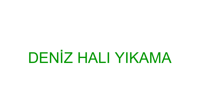 DENİZ HALI YIKAMA