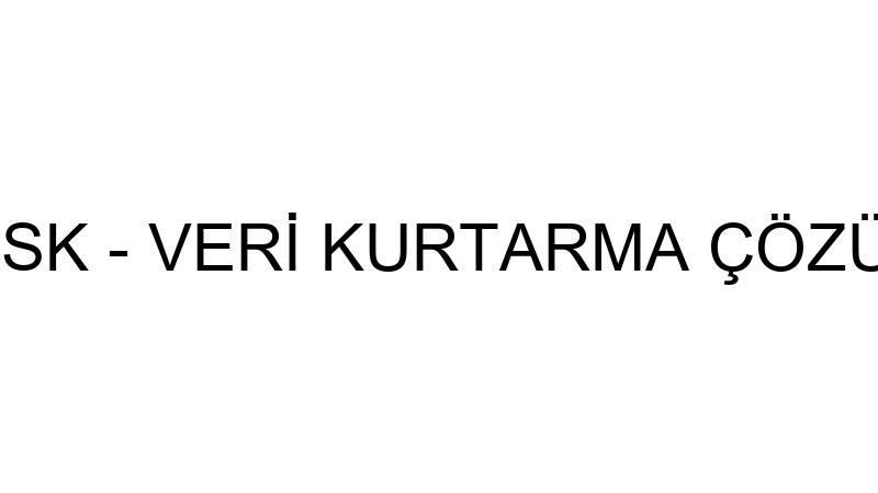 VERİDİSK - VERİ KURTARMA ÇÖZÜMLERİ