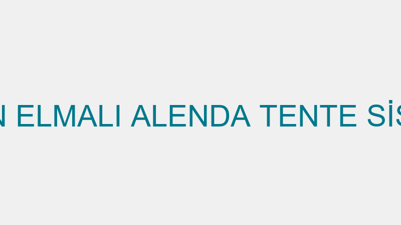 NURETTİN ELMALI ALENDA TENTE SİSTEMLERİ