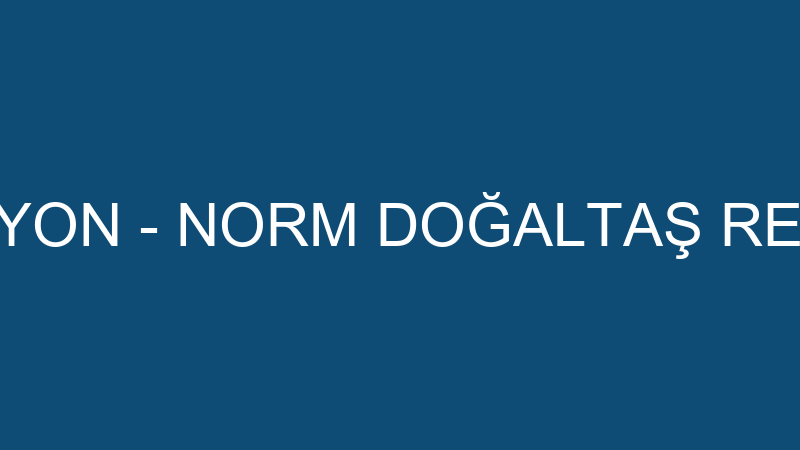 NORM RESTORASYON - NORM DOĞALTAŞ RESTORASYON SAN.