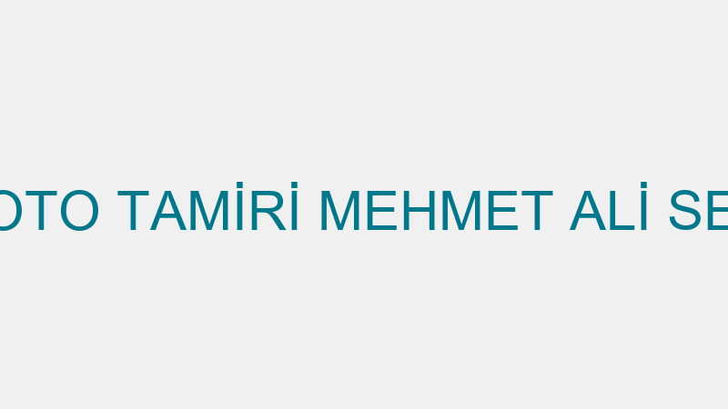 EMİR OTO TAMİRİ MEHMET ALİ SEKMEN
