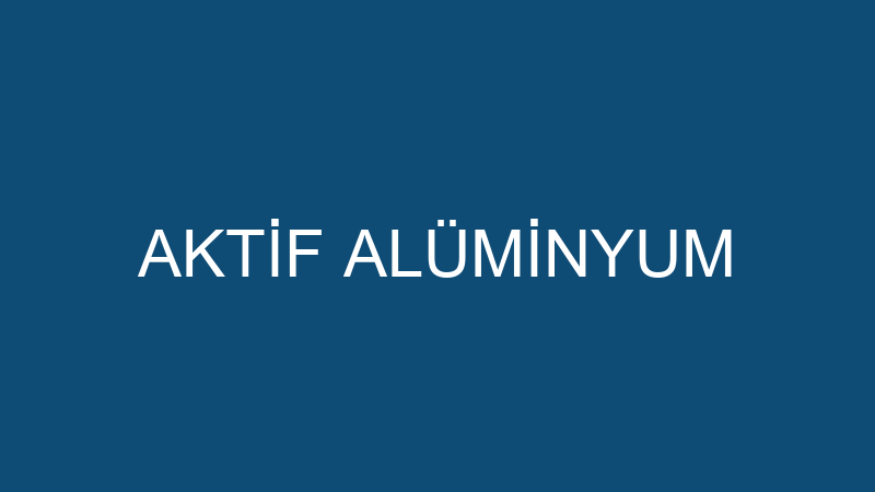 Akti̇f Alümi̇nyum logosu