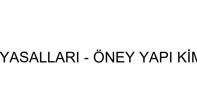 ÖNEY YAPI KİMYASALLARI - ÖNEY YAPI KİMYASALLARI VE
