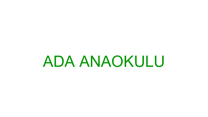 Ada Anaokulu logosu