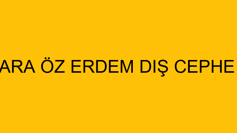 DOĞAN DENİZ KARA ÖZ ERDEM DIŞ CEPHE TEMİZLİK VE EN