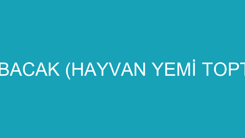 CENGİZ KARABACAK (HAYVAN YEMİ TOPTAN TİCARETİ)