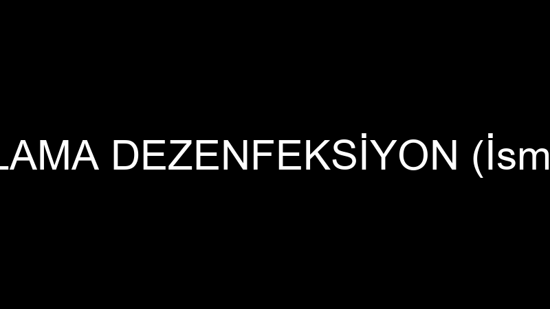 SAMSUN İLAÇLAMA DEZENFEKSİYON (İsmail Hakkı Öztürk