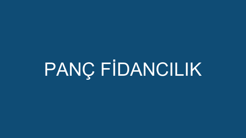 PANÇ FİDANCILIK