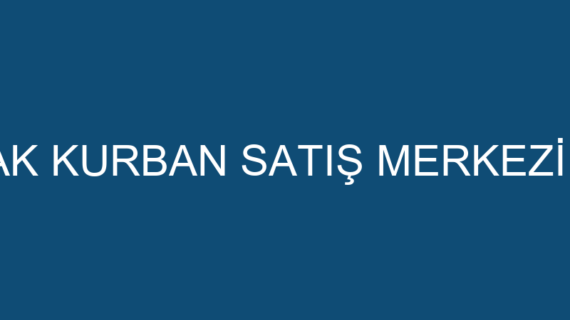 MALTEPE ADAK KURBAN SATIŞ MERKEZİ CEMAL ALTIN