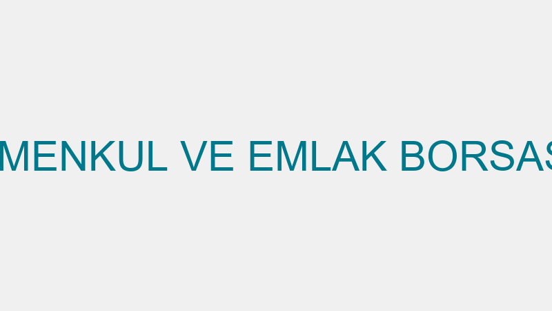 BOREX GAYRİMENKUL VE EMLAK BORSASI (Sedat Erten)