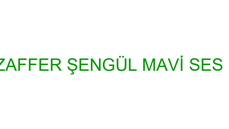 MUZAFFER ŞENGÜL MAVİ SES IŞIK