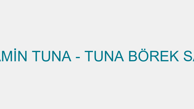 BÜNYAMİN TUNA - TUNA BÖREK SALONU