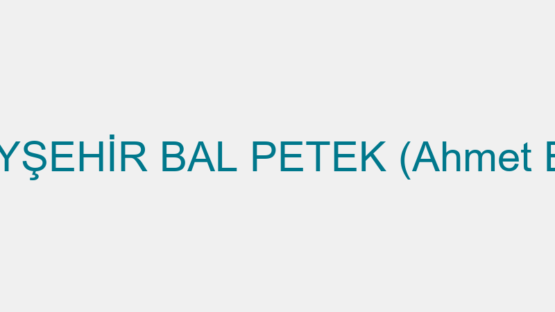 BEYŞEHİR BAL PETEK (Ahmet Bal)