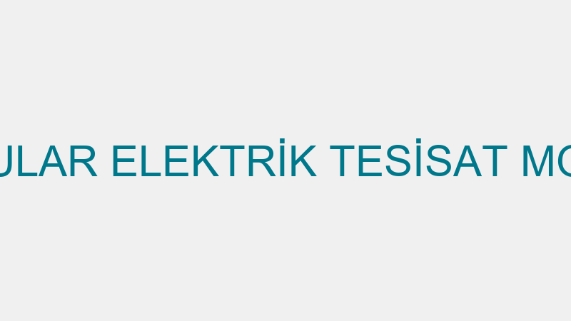 USLULAR - USLULAR ELEKTRİK TESİSAT MONTAJ İNŞAAT S