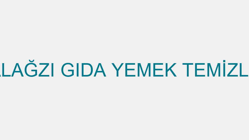 ZAID 50 - ÇATALAĞZI GIDA YEMEK TEMİZLİK HİZMETLERİ