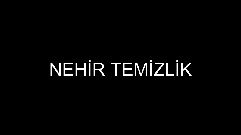 NEHİR TEMİZLİK