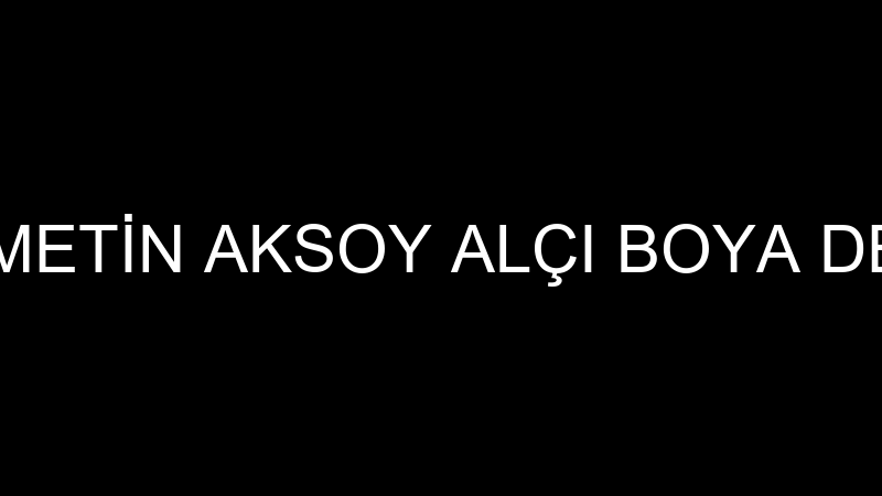 METİN AKSOY - METİN AKSOY ALÇI BOYA DEKORASYON İNŞ