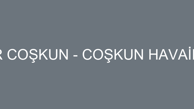 UĞUR COŞKUN - COŞKUN HAVAİFİŞEK