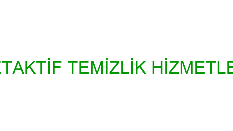NETAKTİF TEMİZLİK HİZMETLERİ