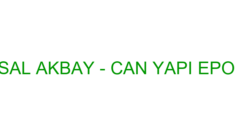 EMSAL AKBAY - CAN YAPI EPOKSİ